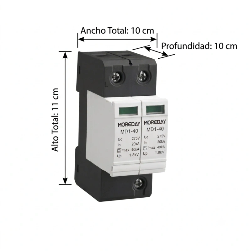 DPS 2P AC MOREDAY 275V Tipo 2 20/40KA - Image 4