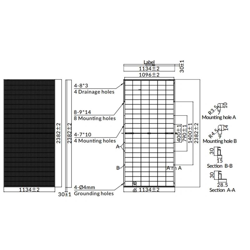 Panel Solar de 625W Bifacial Luxen - Image 2