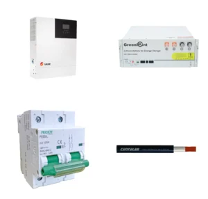 Kit de Respaldo: Inversor SRNE 3.5kW + Batería Litio GreenPoint 100Ah 51.2V
