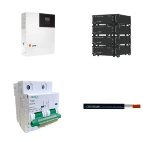 Kit de Respaldo SRNE: Inversor 3.5kW + Batería Litio 100Ah 51.2V