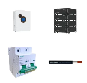 Kit de Respaldo SRNE: Inversor 5kW + Batería Litio 100Ah 51.2V