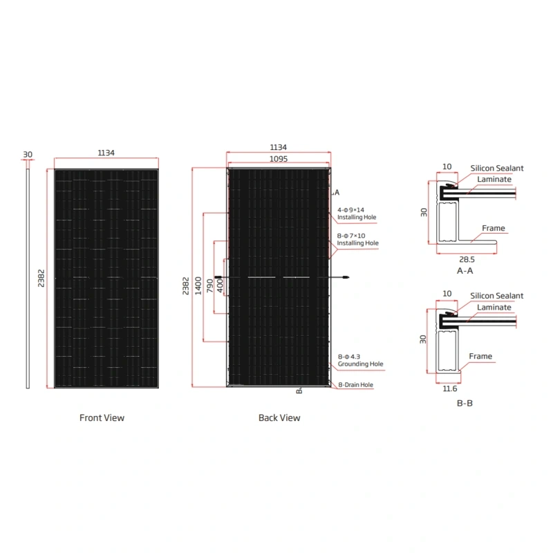 Panel Solar de 620W Monocristalino Bifacial Trina - Image 4