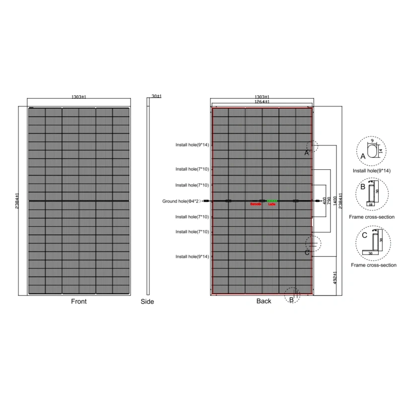 Panel solar bifacial 710W Monocristalino OSDA TOPcon - Image 5
