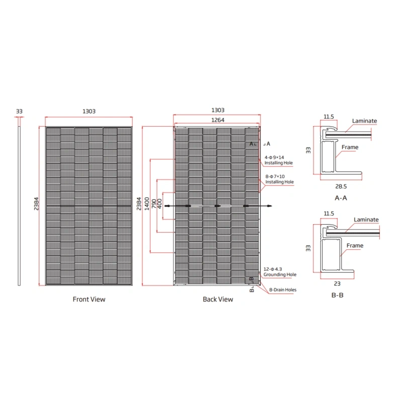 Panel solar de 725W Bifacial Trina - Image 4
