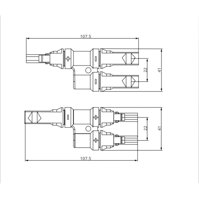 Conectores MC4 para paneles solares Tipo T con RETIE - Image 2