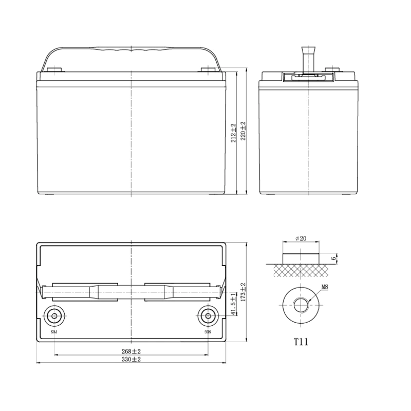 Batería 12V 100Ah AGM Kaise - Image 2