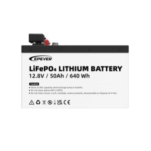 Batería de Litio 12V 50Ah EPEVER 4000 Ciclos al 80% DOD