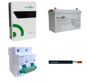Kit de Respaldo GreenPoint: Inversor 1.6kW + Batería Litio 200Ah 12V